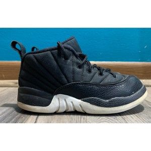 Nike Air Jordan 12 Retro 850000-004 Toddler's Size 10C Black Athletic Sneakers